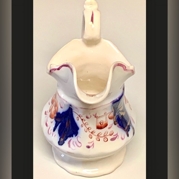 Early 1800s Antique Gaudy Welsh Unrecorded Pink Lustre Jug Handled Pitcher - Picture 6 of 10